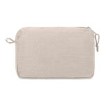 Hanf Kosmetiktasche 200g/m² Braun, Rückansicht