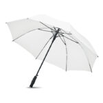 Regenschirm mit ABS Griff Weiß, geöffnet dargestellt