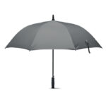 Regenschirm mit ABS Griff Grau als Werbeartikel mit Logodruck