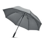 Regenschirm mit ABS Griff Grau, geöffnet dargestellt