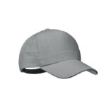 CAP 5 PANELS HANF 210G/M² Grau als Werbeartikel mit Logodruck