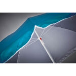 Tragbarer Sonnenschirm Blau, Detailaufnahme des Materials