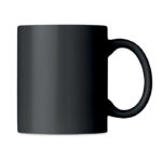 Keramik Kaffeebecher 300ml Schwarz, Seitenansicht