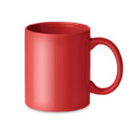 Keramik Kaffeebecher 300ml Rot als Werbeartikel mit Logodruck