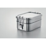 Lunchbox aus Edelstahl, Detailaufnahme des Materials