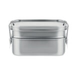 Lunchbox aus Edelstahl, Seitenansicht