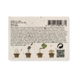 Notiz-Set mit Blumensamen, Rückansicht