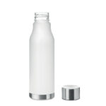 Trinkflasche RPET 600ml Weiß, geöffnet dargestellt