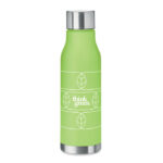 Trinkflasche RPET 600ml Gruen mit markiertem Druckbereich für Ihr Logo