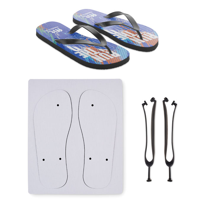 Sublimation-zehensandalen 44-46 Sublimation-zehensandalen 44-46 als Werbeartikel mit Logodruck