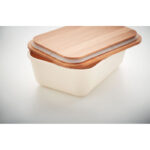 Lunchbox mit Bambus-Deckel Braun, Detailaufnahme des Materials