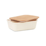Lunchbox mit Bambus-Deckel Braun, Seitenansicht