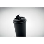 Doppelwandiger Becher 450ml Schwarz, Detailaufnahme des Materials