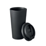 Doppelwandiger Becher 450ml Schwarz, Seitenansicht
