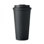 Doppelwandiger Becher 450ml Schwarz von oben