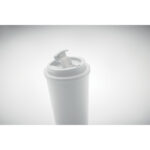 Doppelwandiger Becher 450ml Weiß, Detailaufnahme des Materials