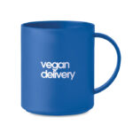 Kaffeebecher 300ml Blau mit markiertem Druckbereich für Ihr Logo