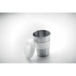Trinkbecher Edelstahl 350ml Weiß, Detailaufnahme des Materials
