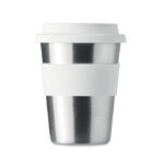 Trinkbecher Edelstahl 350ml Weiß von oben