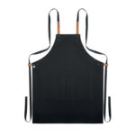 Küchenschürze Organic Cotton Schwarz, geöffnet dargestellt