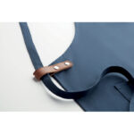 Küchenschürze Organic Cotton Blau, Detailaufnahme des Materials