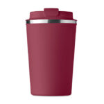 Doppelwandiger Becher 350ml Rot, Rückansicht