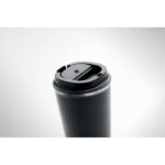 Doppelwandiger Becher 350ml Schwarz, Detailaufnahme des Materials