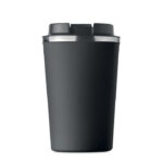 Doppelwandiger Becher 350ml Schwarz von oben