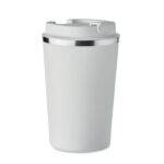 Doppelwandiger Becher 350ml Weiß als Werbeartikel mit Logodruck