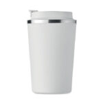 Doppelwandiger Becher 350ml Weiß, Rückansicht