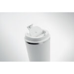 Doppelwandiger Becher 350ml Weiß, Detailaufnahme des Materials
