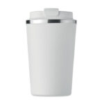 Doppelwandiger Becher 350ml Weiß, Seitenansicht