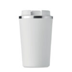 Doppelwandiger Becher 350ml Weiß von oben