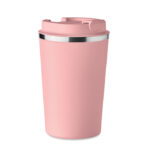 Doppelwandiger Becher 350ml Rosa als Werbeartikel mit Logodruck