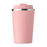 Doppelwandiger Becher 350ml Rosa, Rückansicht