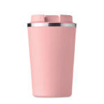 Doppelwandiger Becher 350ml Rosa, Seitenansicht