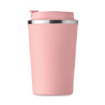 Doppelwandiger Becher 350ml Rosa von oben