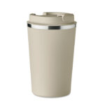 Doppelwandiger Becher 350ml Braun als Werbeartikel mit Logodruck