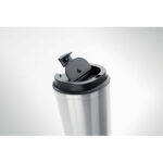 Doppelwandiger Becher 350ml Silber, Detailaufnahme des Materials