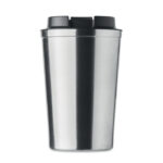 Doppelwandiger Becher 350ml Silber von oben