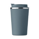 Doppelwandiger Becher 350ml Blau, Rückansicht