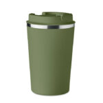 Doppelwandiger Becher 350ml Gruen als Werbeartikel mit Logodruck