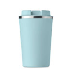 Doppelwandiger Becher 350ml Blau, Seitenansicht