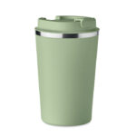 Doppelwandiger Becher 350ml Gruen als Werbeartikel mit Logodruck