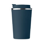 Doppelwandiger Becher 350ml Blau, Seitenansicht