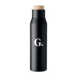 Isolierflasche 500ml Schwarz mit markiertem Druckbereich für Ihr Logo