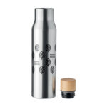 Isolierflasche 500ml Silber, Seitenansicht