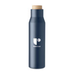 Isolierflasche 500ml Blau mit markiertem Druckbereich für Ihr Logo