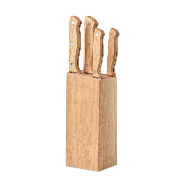 Messerblock 5-teilig Messerblock 5-teilig als Werbeartikel mit Logodruck