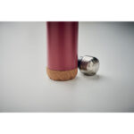 Doppelwandige Isolierflasche Rot, Detailaufnahme des Materials
